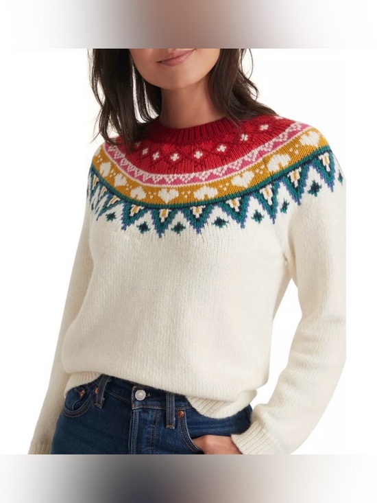 Marine Layer Sweaters - Marine Layer Archive Alpine Pullover Sweater Women Medium Off White Wool Casual